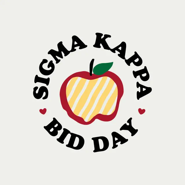 Sigma Kappa Apple Motif Bid Day Shirt