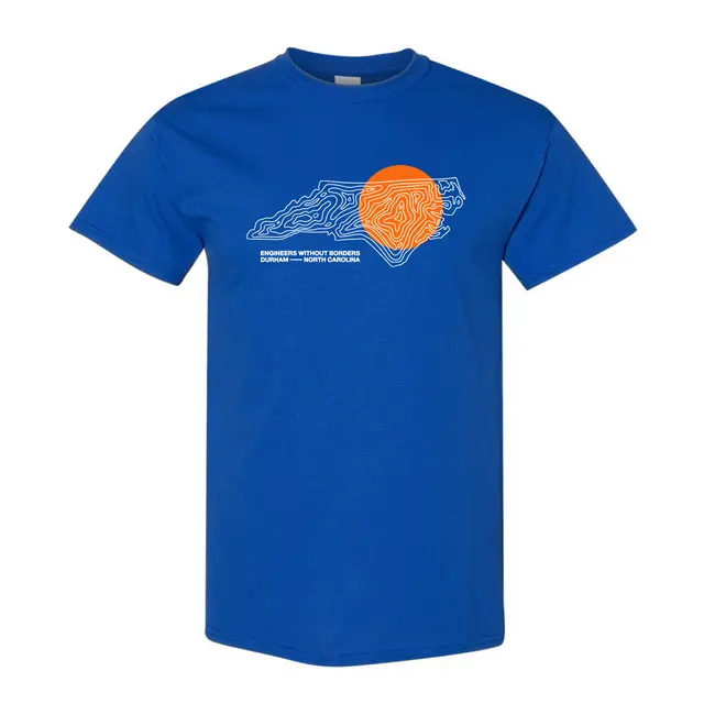 Engineers Without Borders Outline Map Sunrise PR Shirt 2