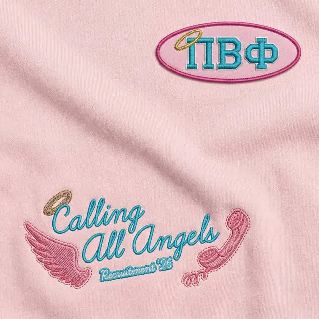 Pi Beta Phi Angel Wings Illustrated Rush Hoodie