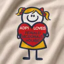 Alpha Delta Pi Cheerful Girl Heart Philanthropy Shirt