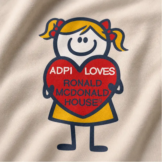 Alpha Delta Pi Cheerful Girl Heart Philanthropy Shirt
