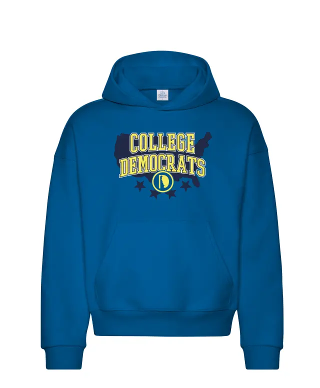 College Democrats USA Map Design PR Hoodie