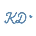 Kappa Delta Script Text with Blue Heart PR Shorts