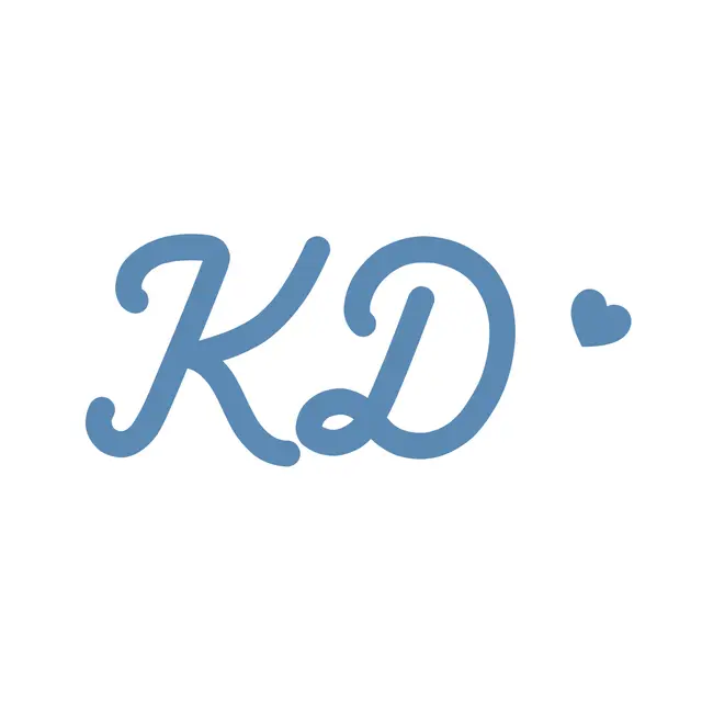 Kappa Delta Script Text with Blue Heart PR Shorts