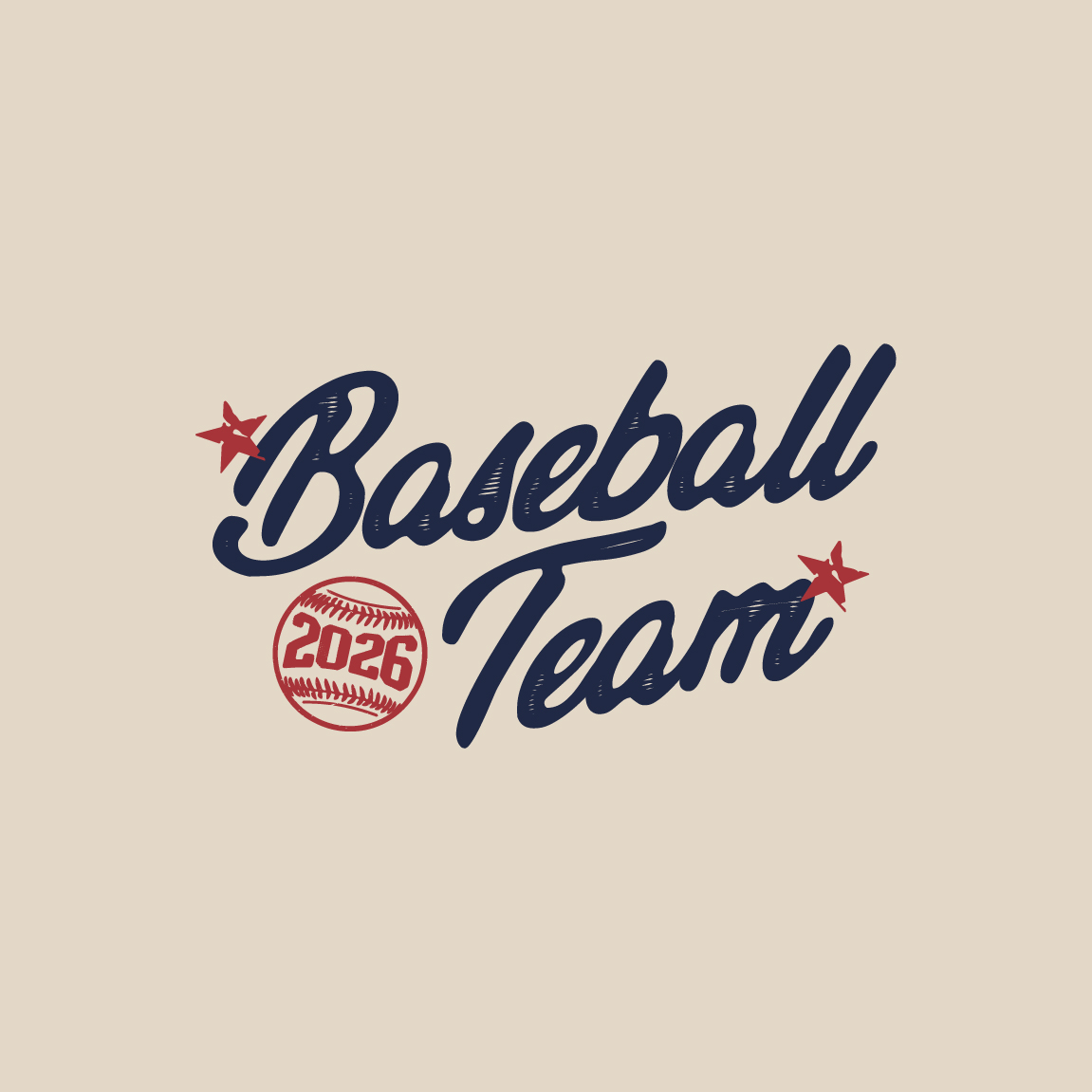 Baseball Team Script Bold Text PR Hoodie | Fresh Prints