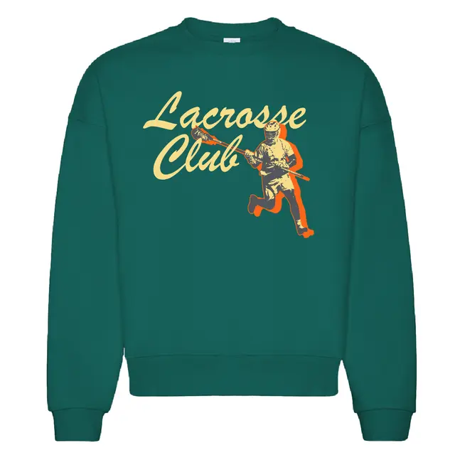 Lacrosse Team Player Illustration PR Crewneck 2