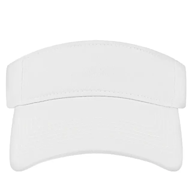 Big Accessories Cotton Twill Visor bx006 White Front