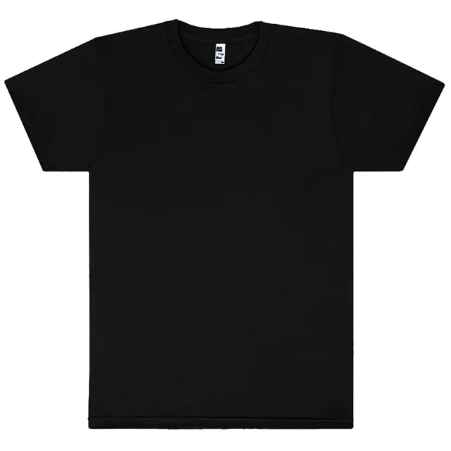 Customizable Los Angeles Apparel S/S Fine Jersey Crew 4.3 Oz 20001 Black Front