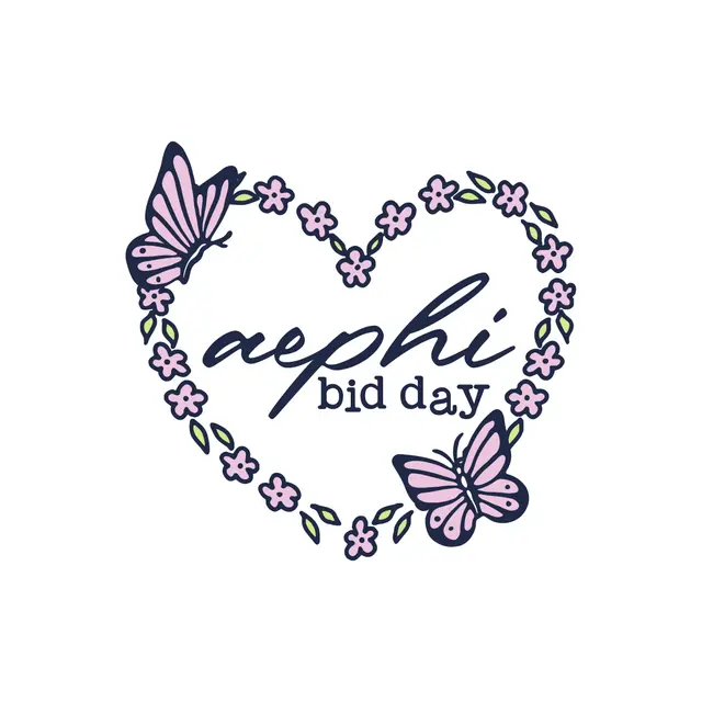 Alpha Epsilon Phi Butterfly Heart Bid Day Tank