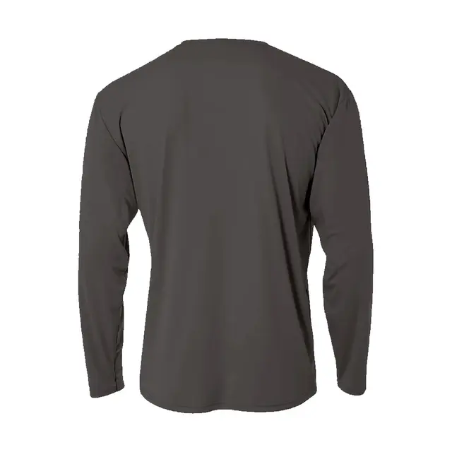 A4 Men's Cooling Performance Long Sleeve T-Shirt n3165 Graphite Back