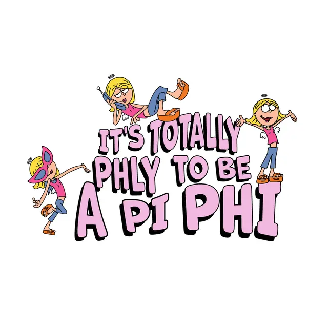 Pi Beta Phi Playful Cartoon Characters PR Tank