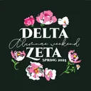 Delta Zeta Floral Script Parent's Weekend Crewneck