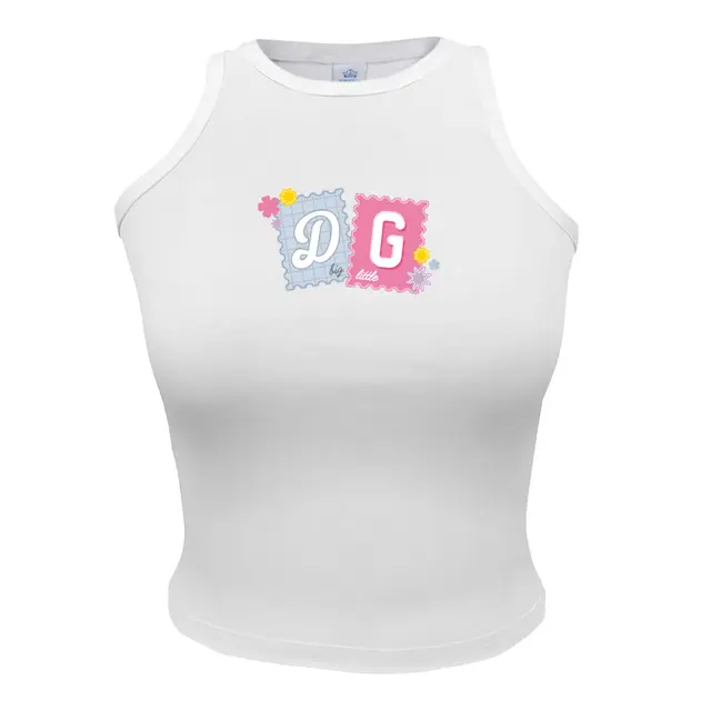 Delta Gamma Floral Illustration Big Little Reveal Tank 2