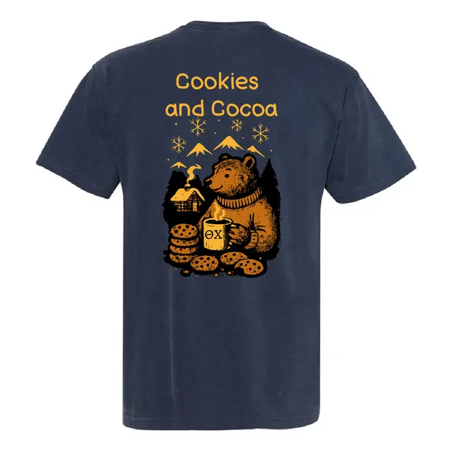 Theta Chi Cozy Bear Cookies and Cocoa PR Shirt 2