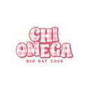 Chi Omega Checkered Text Bid Day Tank