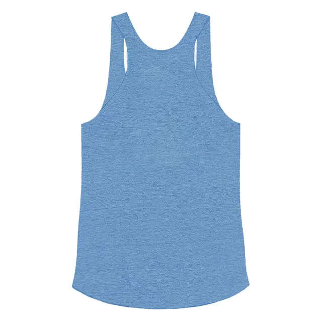 Los Angeles Apparel Tri Blend Racerback Tank 3.7oz tr3008 Athletic Blue Back