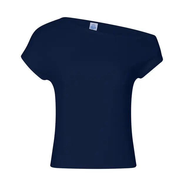 Off Shoulder Shirt Navy Front