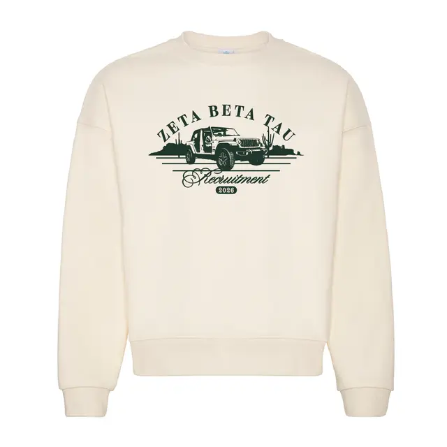 Zeta Beta Tau Jeep Illustration Rush Sweater 2