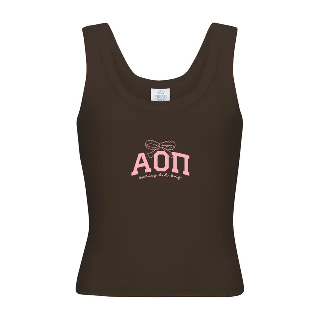 Alpha Omicron Pi Bow Illustration Rush Tank 2