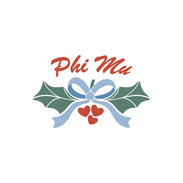 Phi Mu Holly Bow Graphic PR Tank