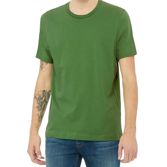 Customizable Bella + Canvas Men's Heavyweight 5.5 Oz Crew Tee 3091 Leaf Front