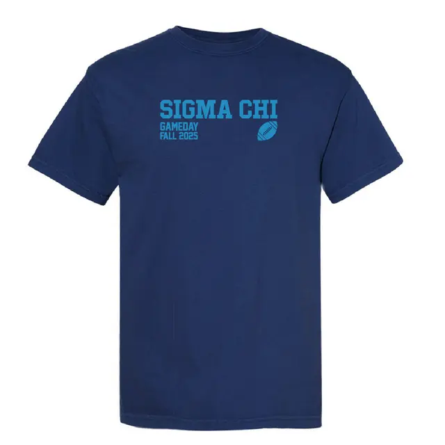 Sigma Chi Bold Lettering Football Game Day Shirt 2