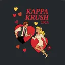 Kappa Kappa Gamma Fun Couple Illustration Date Party Hoodie