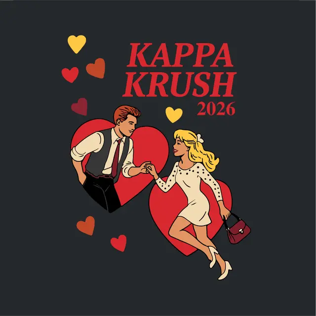 Kappa Kappa Gamma Fun Couple Illustration Date Party Hoodie