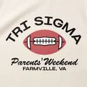 Sigma Sigma Sigma Block Lettering Football Parents Weekend Crewneck