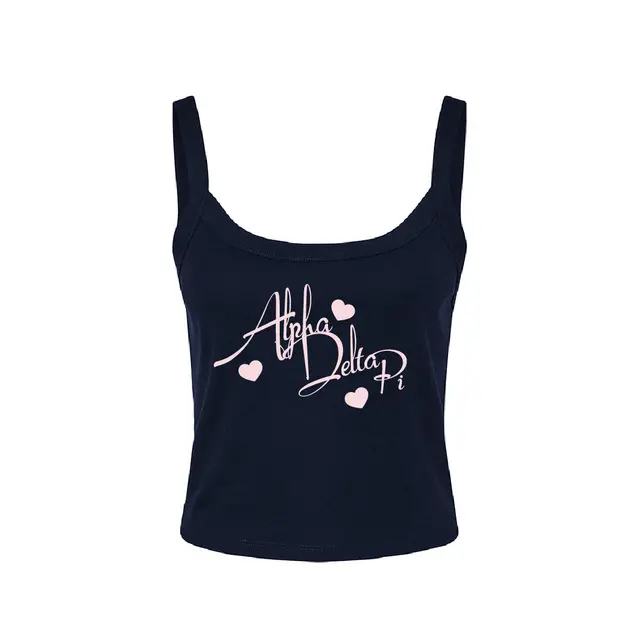 Alpha Delta Pi Script Hearts PR Tank 2