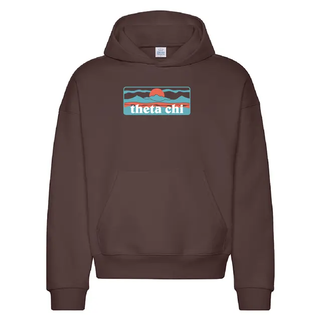 Theta Chi Sunset Mountain Scene PR Hoodie 2