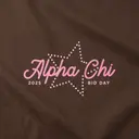 Alpha Chi Omega Dotted Star Text Bid Day Tank