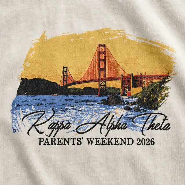 Kappa Alpha Theta Golden Gate Bridge Parents Weekend Shirt