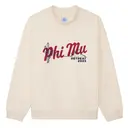 Phi Mu Red Script Text Cactus Retreat Crewneck 2