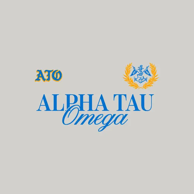 Alpha Tau Omega Crest and Elegant Text PR Crewneck