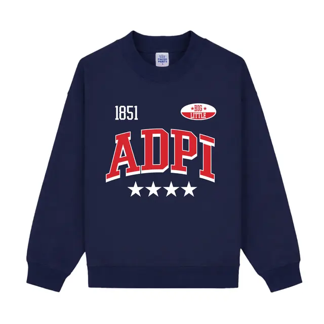 Alpha Delta Pi Bold Block Lettering Big Little Reveal Sweater 2