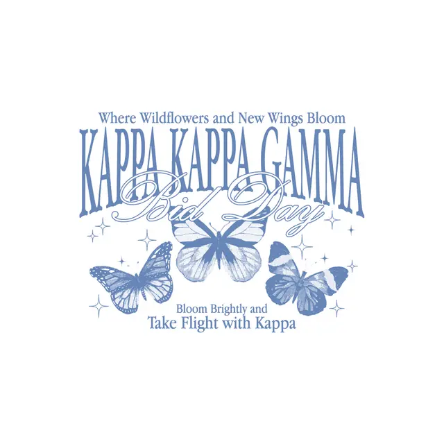Kappa Kappa Gamma Butterfly Bid Day Shirt