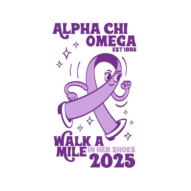 Alpha Chi Omega Cute Ribbon Walk Philanthropy Shirt