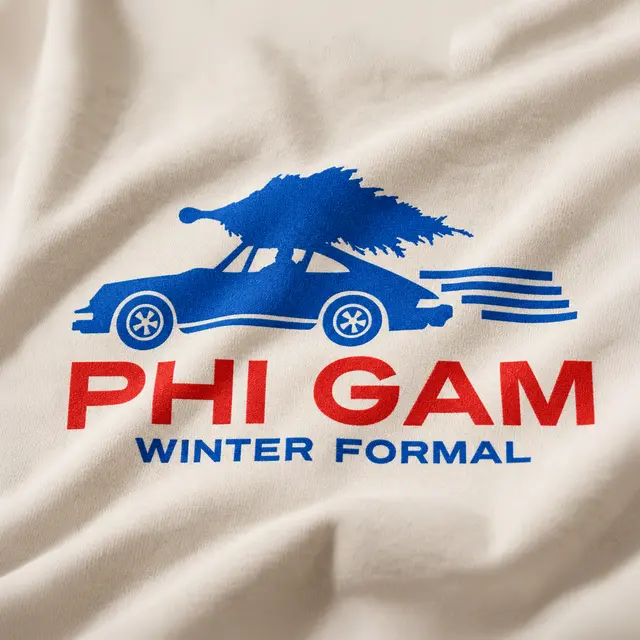 Phi Gamma Delta Retro Car Christmas Tree Formal Crewneck