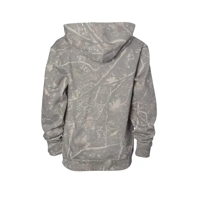 Independent Trading Co. Youth Midweight Hooded Sweatshirt Deadwood Camo Back