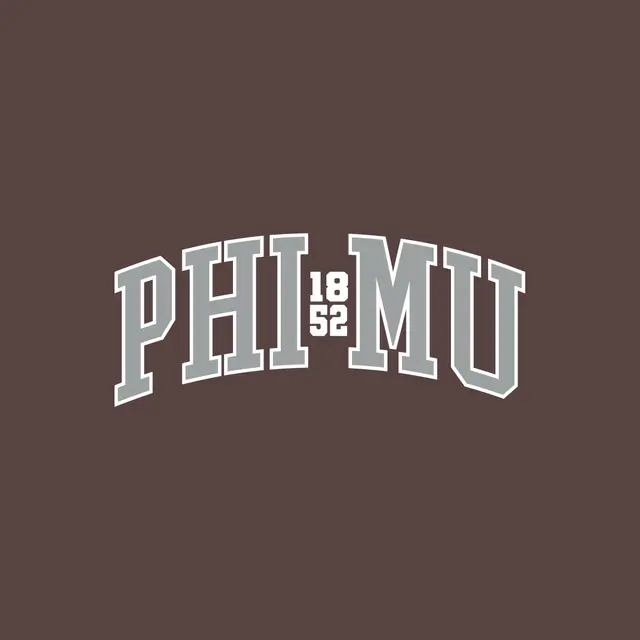 Phi Mu Classic Arch Text PR Hoodie