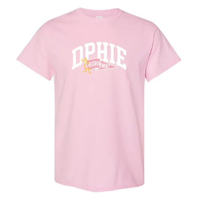Delta Phi Epsilon Arch Text Pennant Recruitment Shirt 2