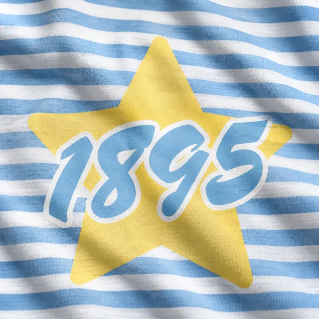 Chi Omega Striped Star Graphic PR Shorts