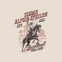 Sigma Alpha Epsilon Cowboy Rider Fall Recruitment Shirt
