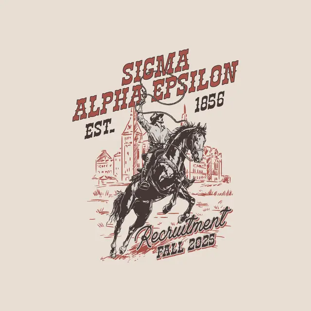 Sigma Alpha Epsilon Cowboy Rider Fall Recruitment Shirt
