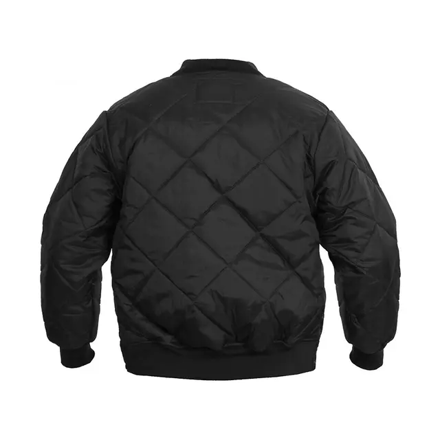 Customizable Rothco Diamond Nylon Quilted Flight Jacket - Black 7230 Black Black