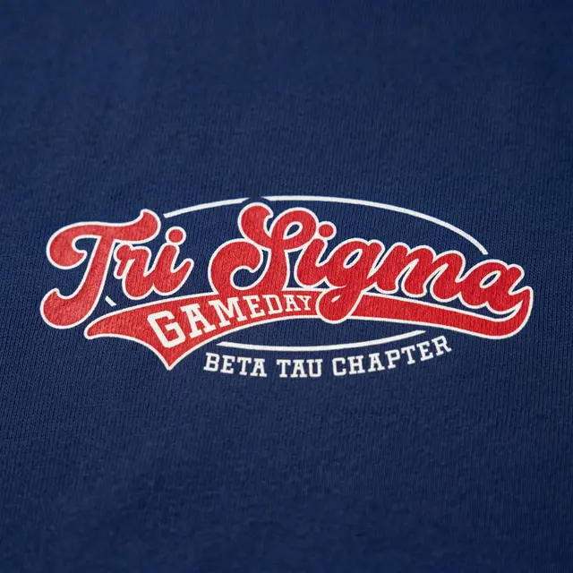 Sigma Sigma Sigma Curved Text Game Day Shirt