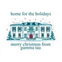 Zeta Tau Alpha Mansion Illustration Holidays Sweater