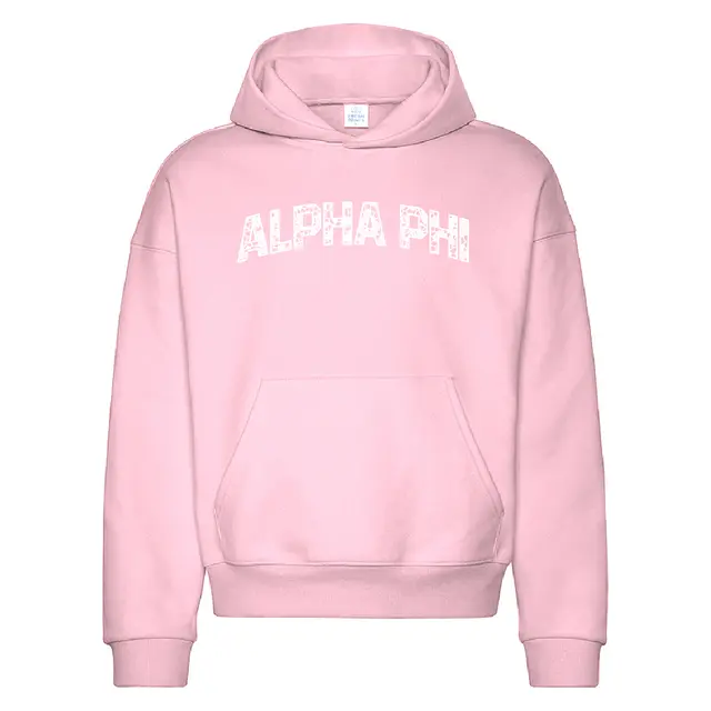 Alpha Phi Floral Pattern Text PR Hoodie 2
