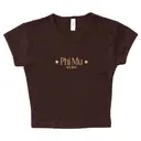 Phi Mu Asterisk Text with Classic Font PR Shirt 2